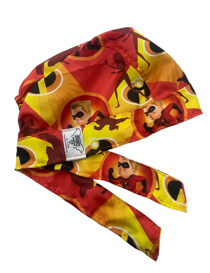 Gorro Medico Quirúrgico Super Heroes Los Increíbles Enfermer Naranja Unitalla