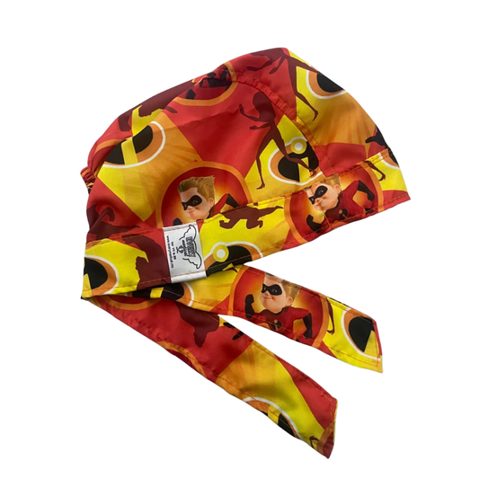 Gorro Medico Quirúrgico Super Heroes Los Increíbles Enfermer Naranja Unitalla