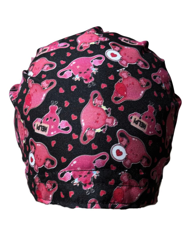 Gorro Medico Quirúrgico Utero Ginecologia Y Obste Listones negro 2