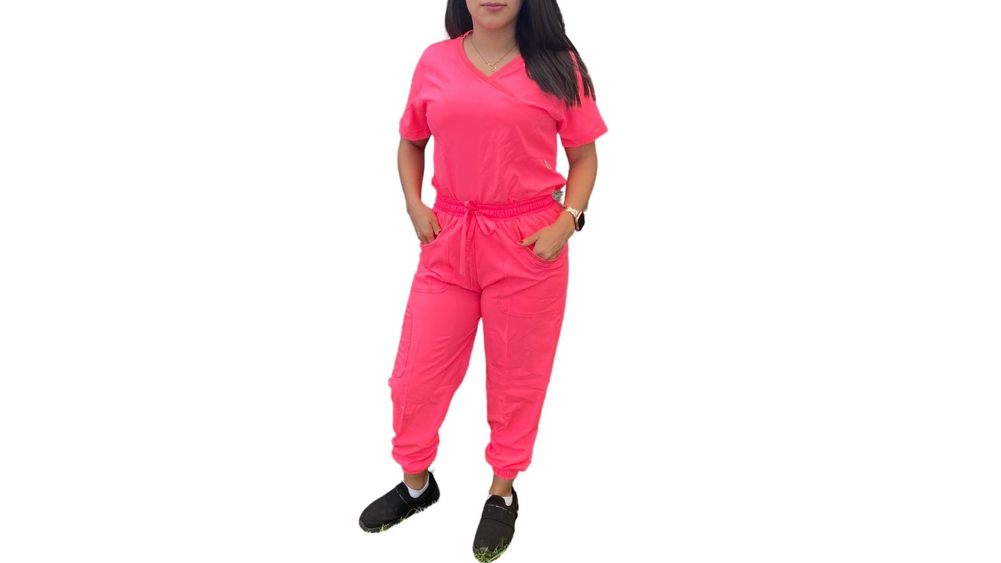 Uniforme Quirúrgico - Mujer - Rosa Fosforescente - Modelo Puebla
