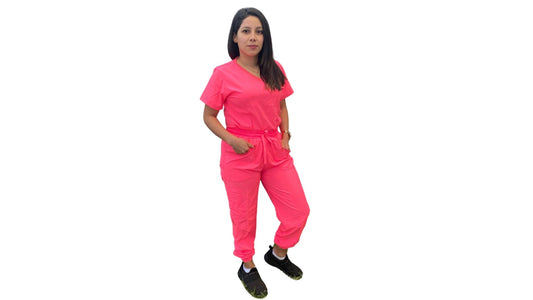 Uniforme Quirúrgico - Mujer - Rosa Fosforescente - Modelo Puebla