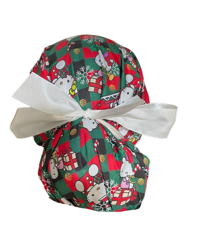 Gorro Quirúrgico Medico - Hello Kitty - Navidad - Listón - Verde