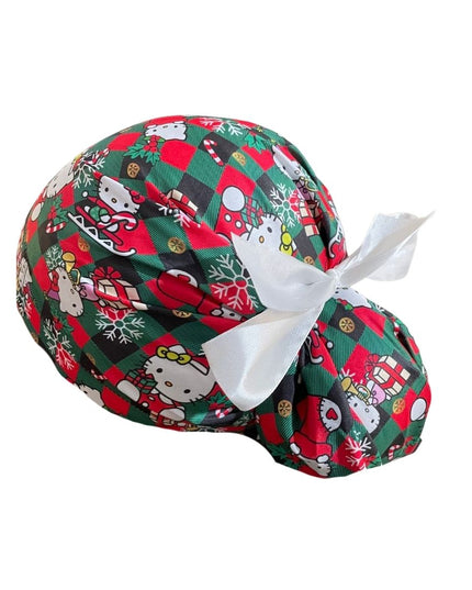 Gorro Quirúrgico Medico - Hello Kitty - Navidad - Listón - Verde