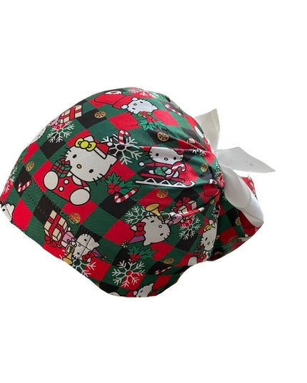 Gorro Quirúrgico Medico - Hello Kitty - Navidad - Listón - Verde