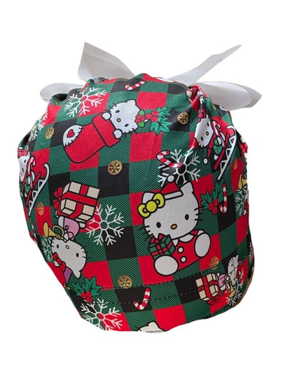 Gorro Quirúrgico Medico - Hello Kitty - Navidad - Listón - Verde