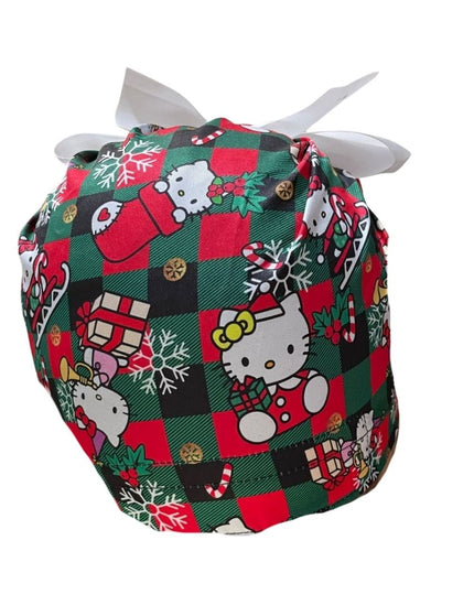 Gorro Quirúrgico Medico - Hello Kitty - Navidad - Listón - Verde