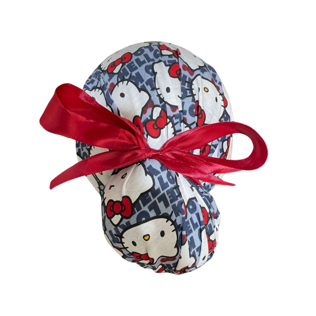 Gorro Quirúrgico Medico - Hello Kitty - Rosa - Listón - Gris 2