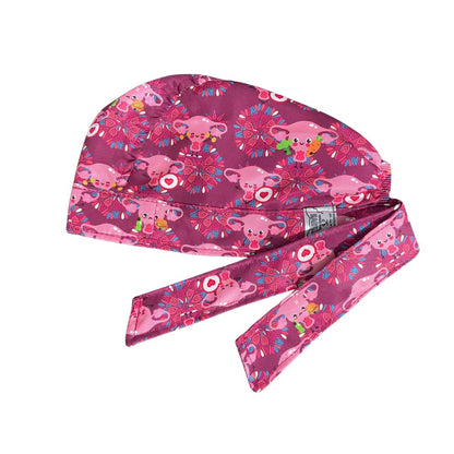 Gorro Quirúrgico - Estampado - Útero - Gorrito Medico - Negro 7