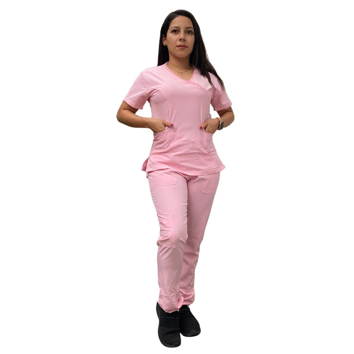 Uniforme Quirúrgico - Mujer - Rosa Pastel - Modelo Puebla