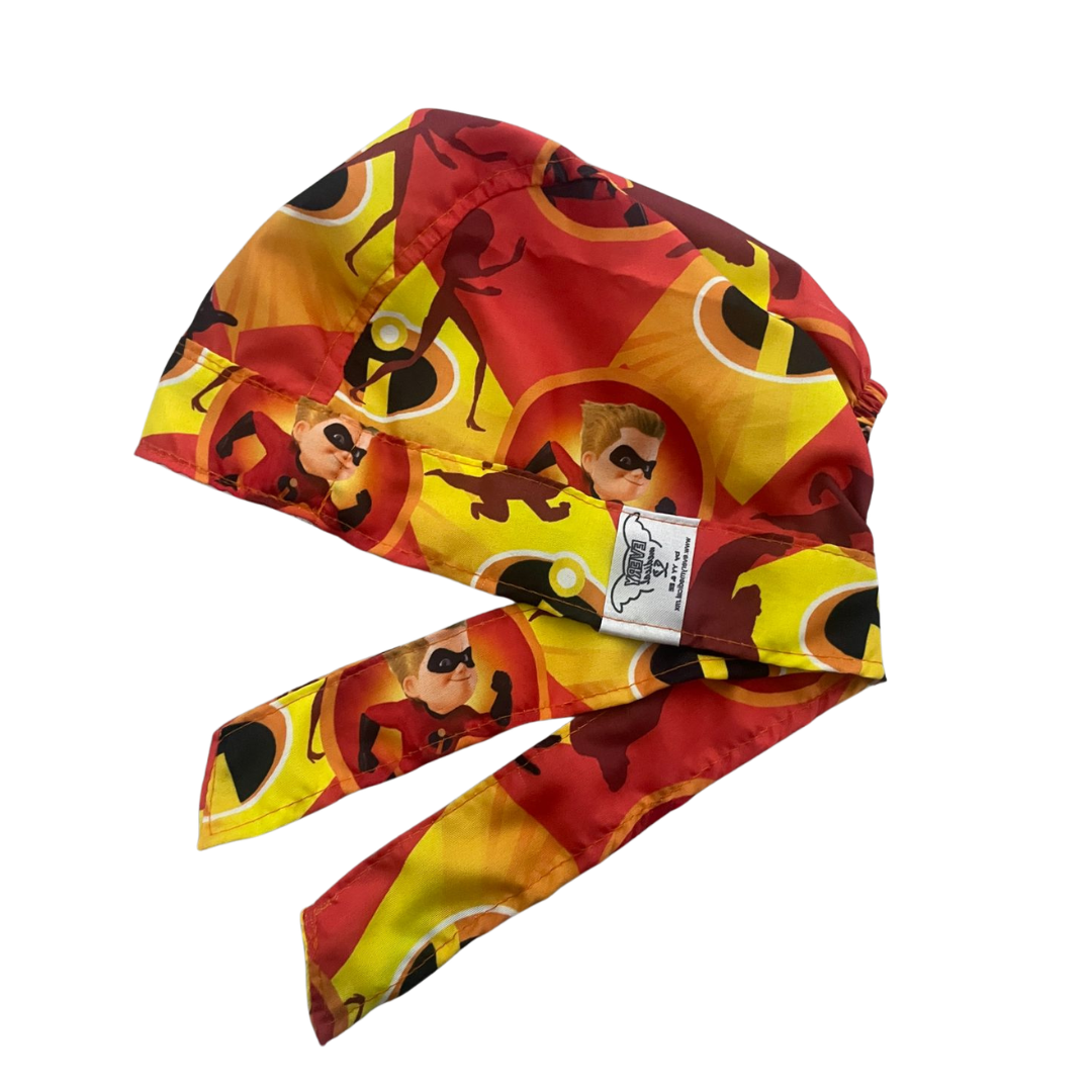 Gorro Medico Quirúrgico Super Heroes Los Increíbles Enfermer Naranja Unitalla