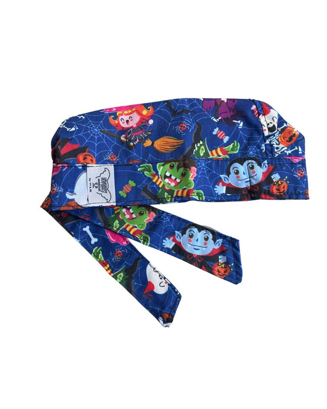 Gorro Quirúrgico - Estampado Halloween - Azul
