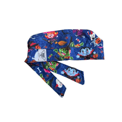 Gorro Quirúrgico - Estampado Halloween - Azul