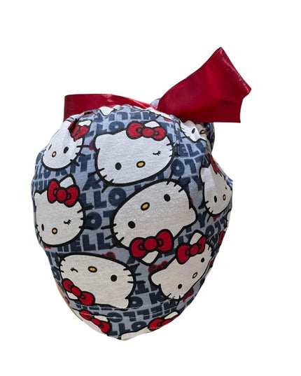 Gorro Quirúrgico Medico - Hello Kitty - Rosa - Listón - Gris 2