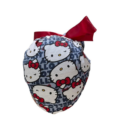 Gorro Quirúrgico Medico - Hello Kitty - Rosa - Listón - Gris 2