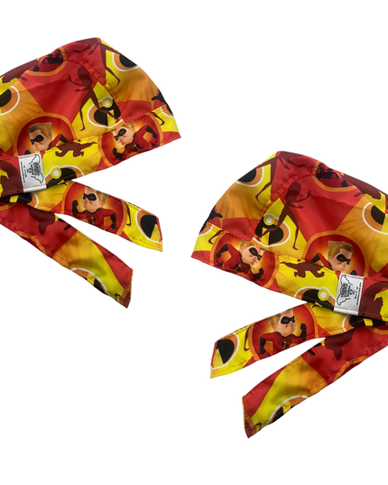 Gorro Medico Quirúrgico Super Heroes Los Increíbles Enfermer Naranja Unitalla
