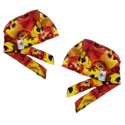 Gorro Medico Quirúrgico Super Heroes Los Increíbles Enfermer Naranja Unitalla