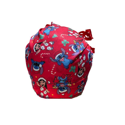 Gorro Quirúrgico Medico - Lilo Y Stitch - Listón - Rojo