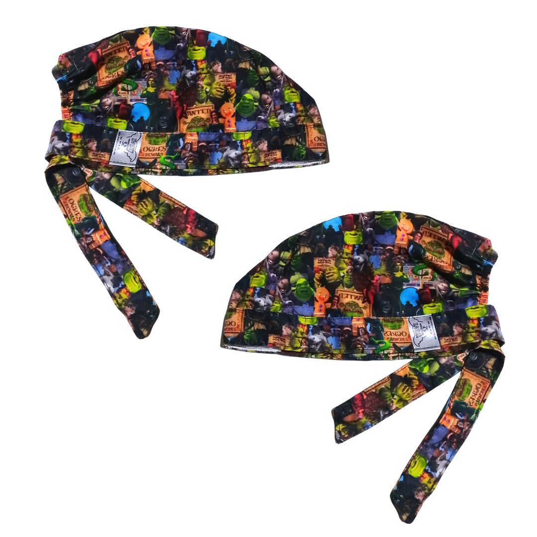 Gorro Medicoquirúrgico Enfer Shrek Burro Fiona Gato Con Botas - Cafe