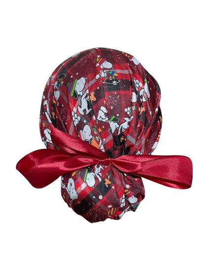 Gorro Quirúrgico Medico - Snoopy - Listón - Navidad