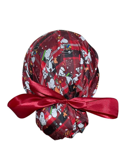 Gorro Quirúrgico Medico - Snoopy - Listón - Navidad