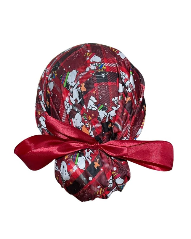 Gorro Quirúrgico Medico - Snoopy - Listón - Navidad