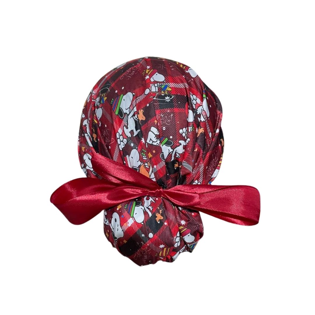 Gorro Quirúrgico Medico - Snoopy - Listón - Navidad