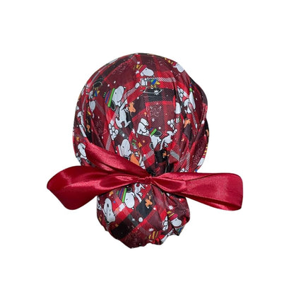 Gorro Quirúrgico Medico - Snoopy - Listón - Navidad