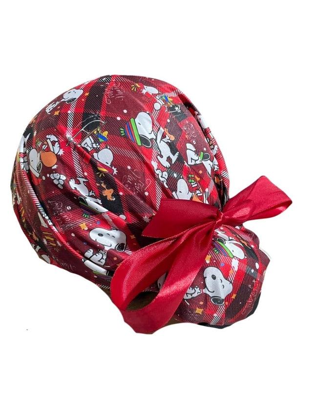 Gorro Quirúrgico Medico - Snoopy - Listón - Navidad