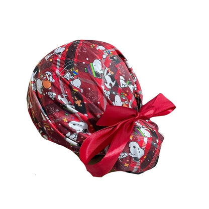 Gorro Quirúrgico Medico - Snoopy - Listón - Navidad