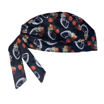 Gorro Quirúrgicomedico Corazon Anatomico Y Flores Antifluido