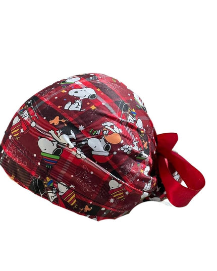 Gorro Quirúrgico Medico - Snoopy - Listón - Navidad
