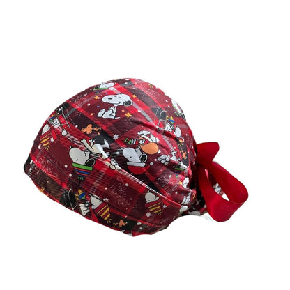 Gorro Quirúrgico Medico - Snoopy - Listón - Navidad