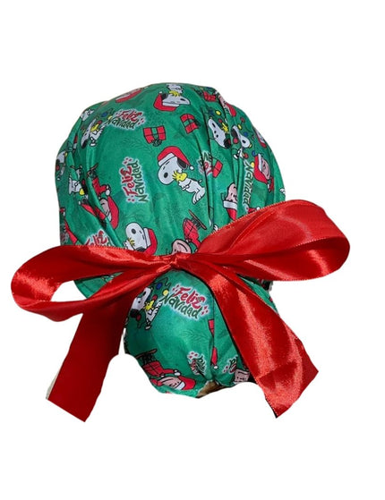 Gorro Quirúrgico Medico - Snoopy - Listón - Navidad 2