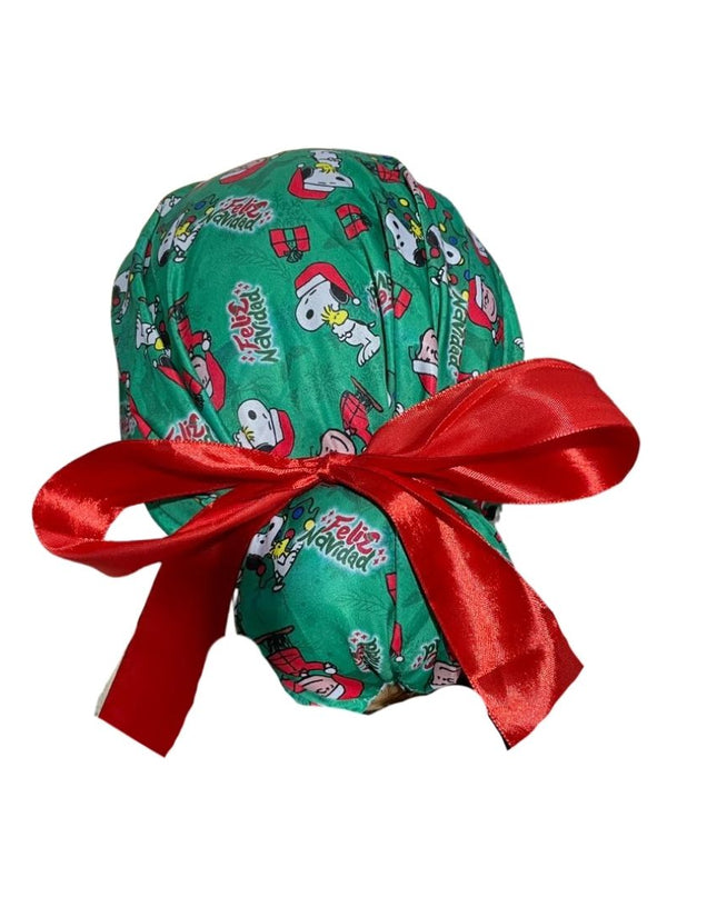 Gorro Quirúrgico Medico - Snoopy - Listón - Navidad 2