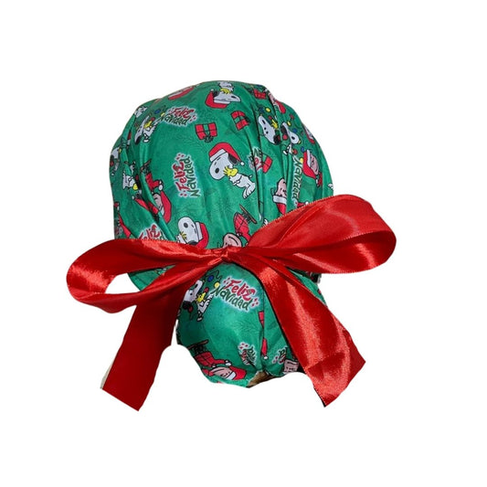 Gorro Quirúrgico Medico - Snoopy - Listón - Navidad 2