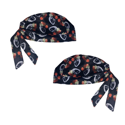 Gorro Quirúrgicomedico Corazon Anatomico Y Flores Antifluido