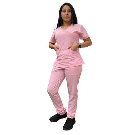 Uniforme Quirúrgico - Mujer - Rosa Pastel - Modelo Puebla