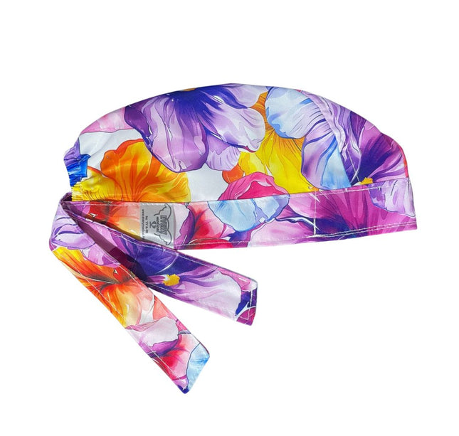 Gorro Medico Quirúrgico - Rosas - Flores - Lila