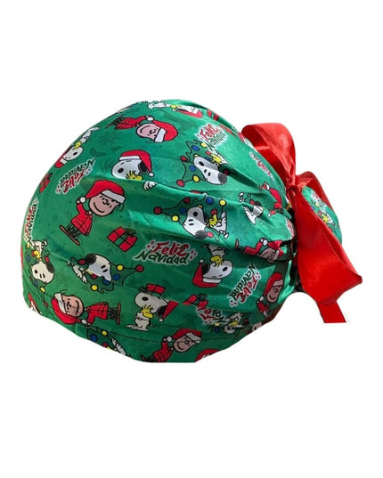Gorro Quirúrgico Medico - Snoopy - Listón - Navidad 2
