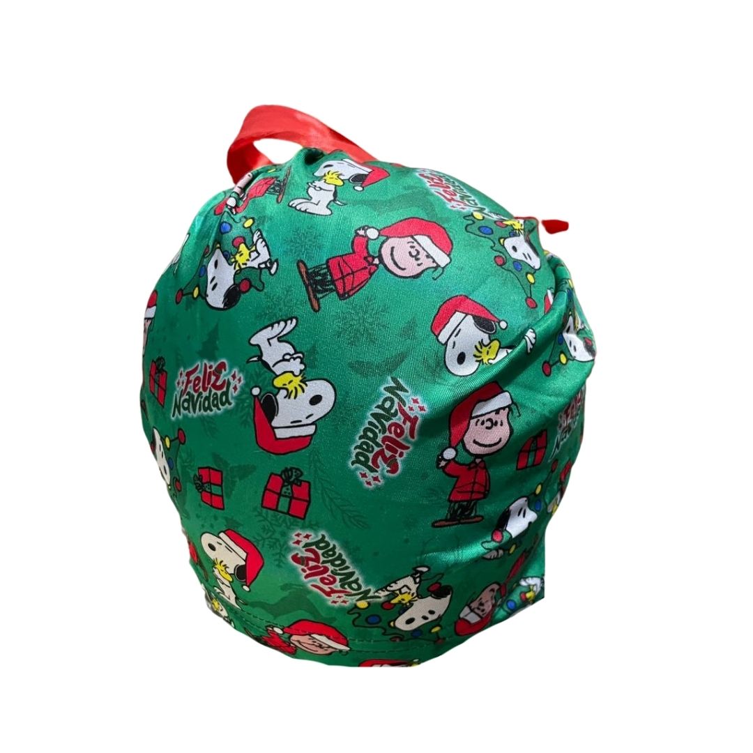 Gorro Quirúrgico Medico - Snoopy - Listón - Navidad 2