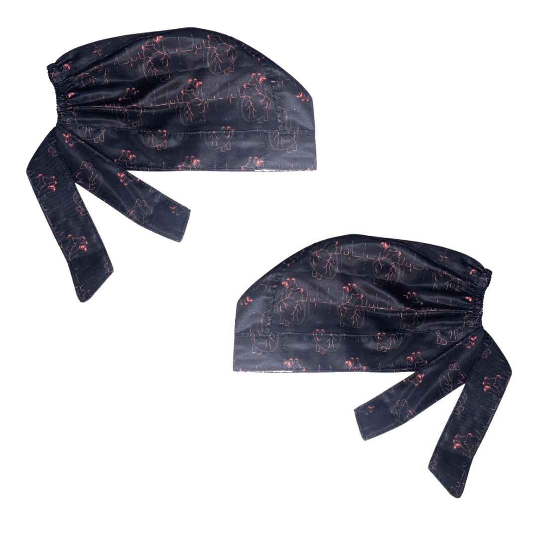 Gorro Quirúrgicomedico Corazón Electrocardiograma Antifluido