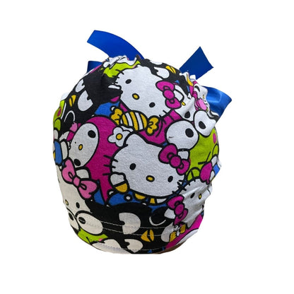 Gorro Quirúrgico Medico - Hello Kitty - Rosa - Listón - Blanco