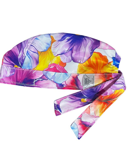 Gorro Medico Quirúrgico - Rosas - Flores - Lila