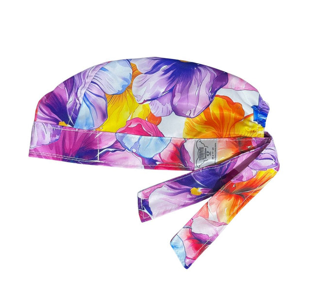 Gorro Medico Quirúrgico - Rosas - Flores - Lila