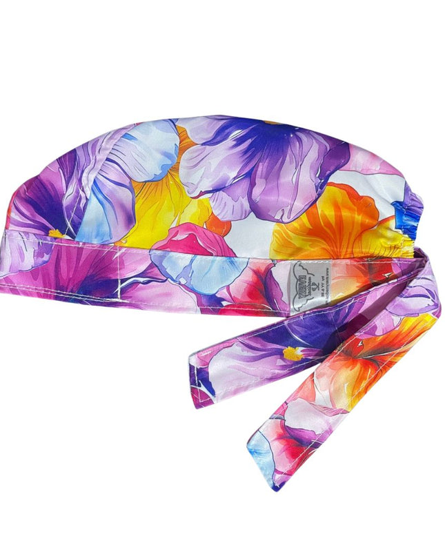 Gorro Medico Quirúrgico - Rosas - Flores - Lila