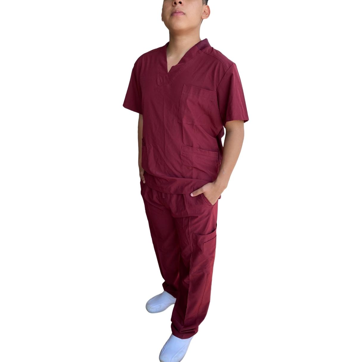 Uniforme Quirúrgico - Hombre - Rojo Vino - Modelo Puebla