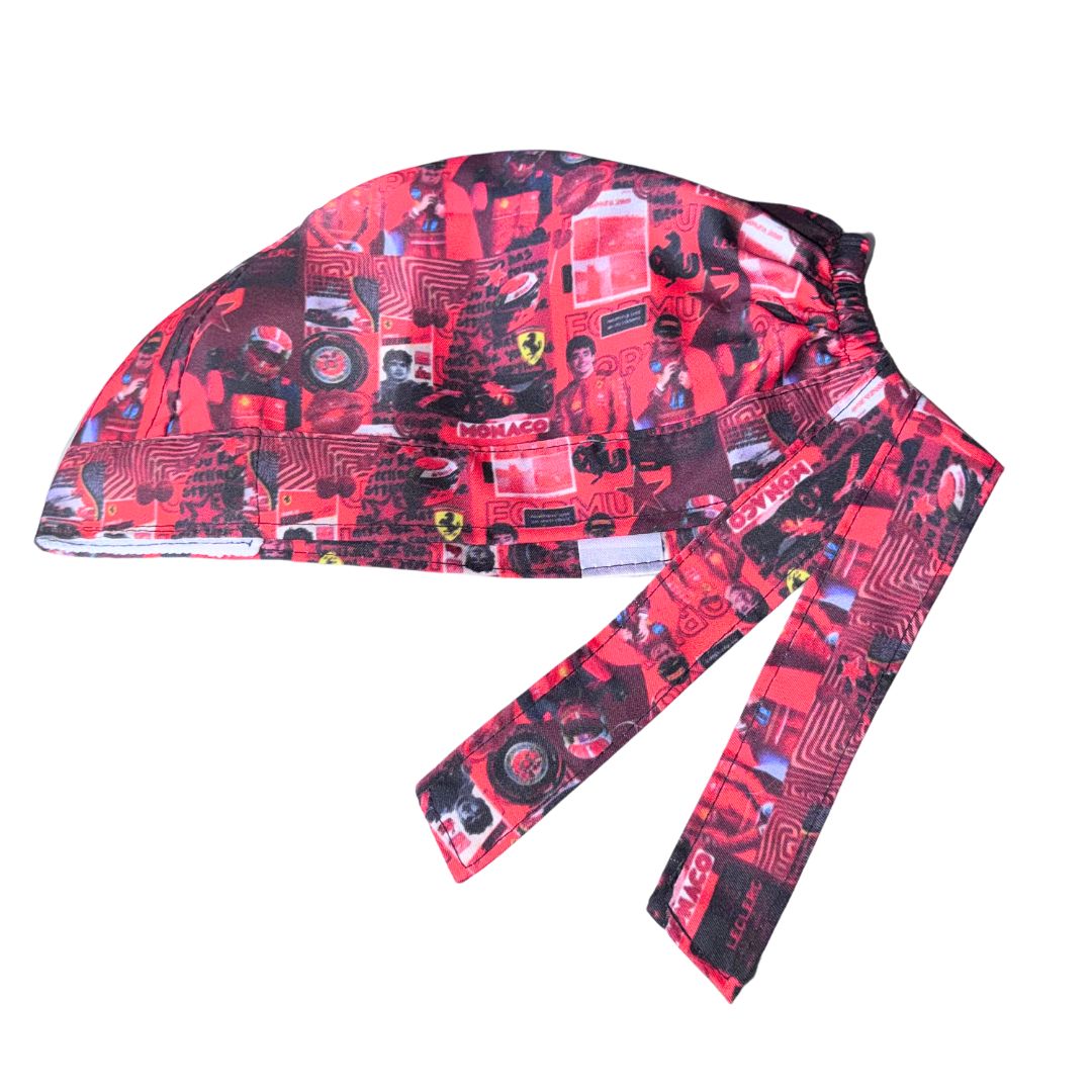 Gorro Medico Quirúrgico - Enfermeria, Ferrari F1, Antisudor - leclerc