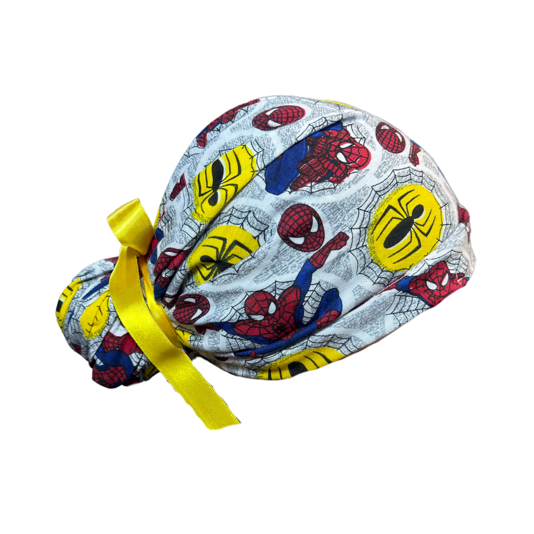 Gorro Medico Quirúrgico - Spider-Man 2 - Listones - Anti-sudor