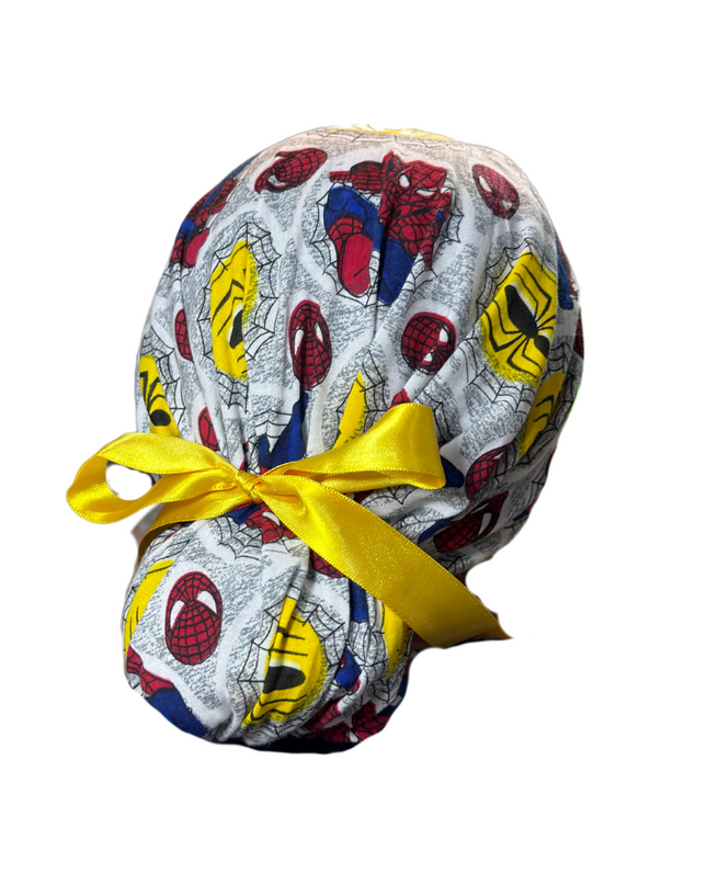 Gorro Medico Quirúrgico - Spider-Man 2 - Listones - Anti-sudor