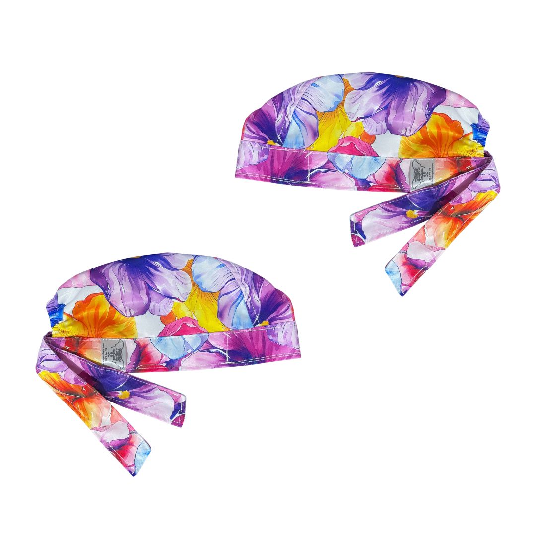 Gorro Medico Quirúrgico - Rosas - Flores - Lila